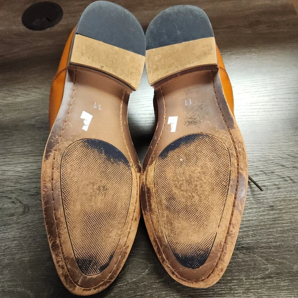 Bruno Marc Mens Louis-2 Cap Toe‎ Oxford Dress Shoes Brown Tan Men's Size 11 US